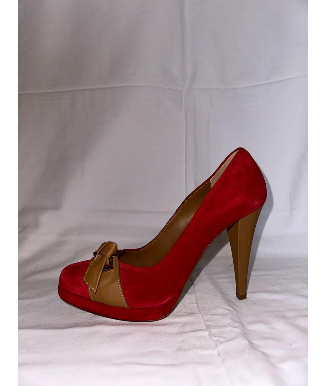 GIANFRANCO FERRE Красные замшевые туфли, фото 5