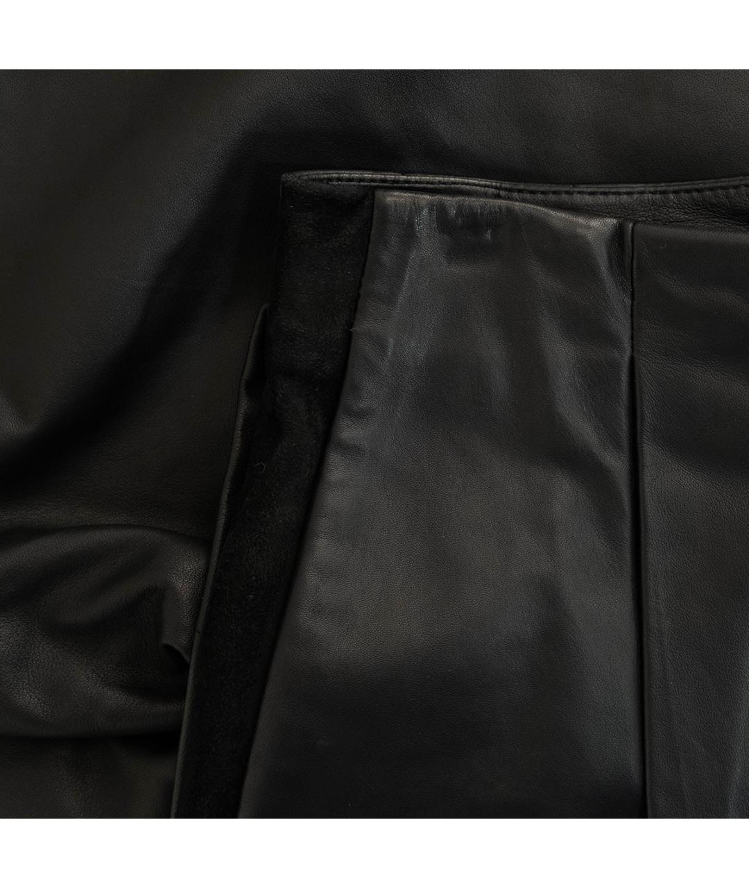 GIANFRANCO FERRE Черные кожаные шорты, фото 5