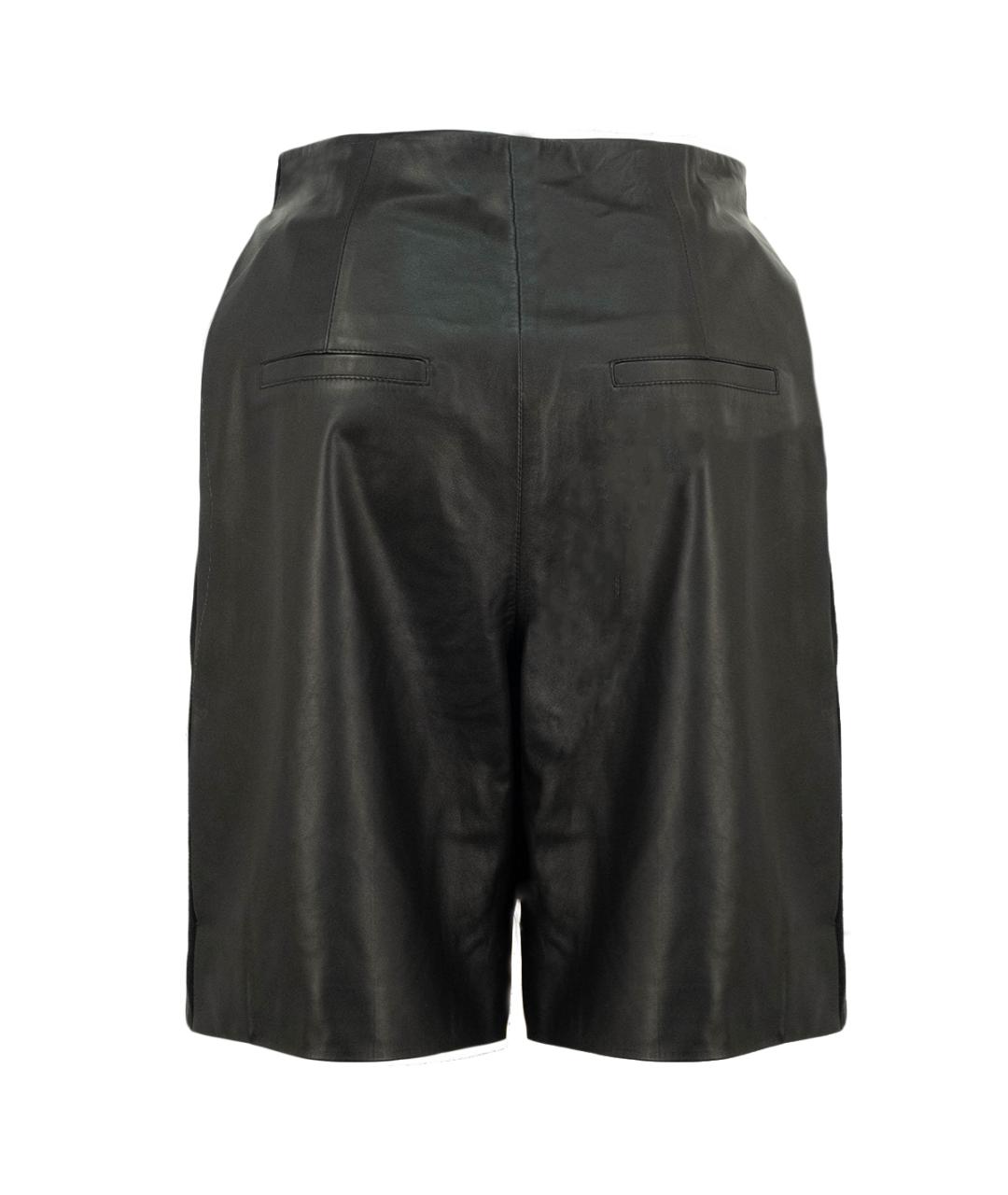 GIANFRANCO FERRE Черные кожаные шорты, фото 2