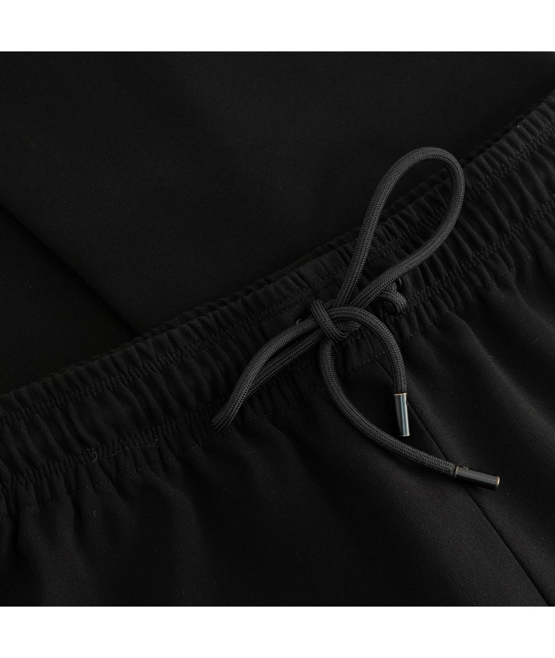 THEORY Черные полиэстеровые прямые брюки, фото 3