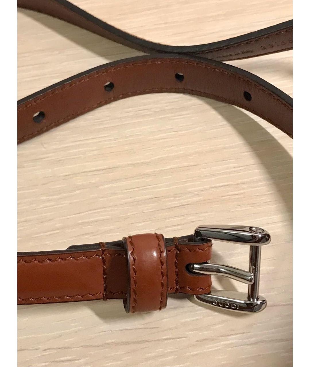 GUCCI Коричневый кожаный ремень, фото 3