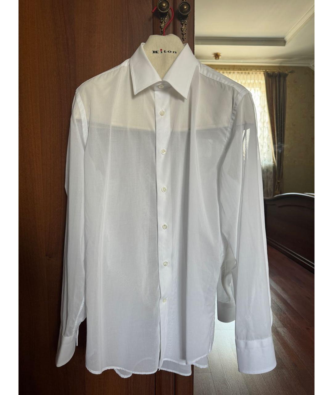 CANALI Белая хлопковая классическая рубашка, фото 8