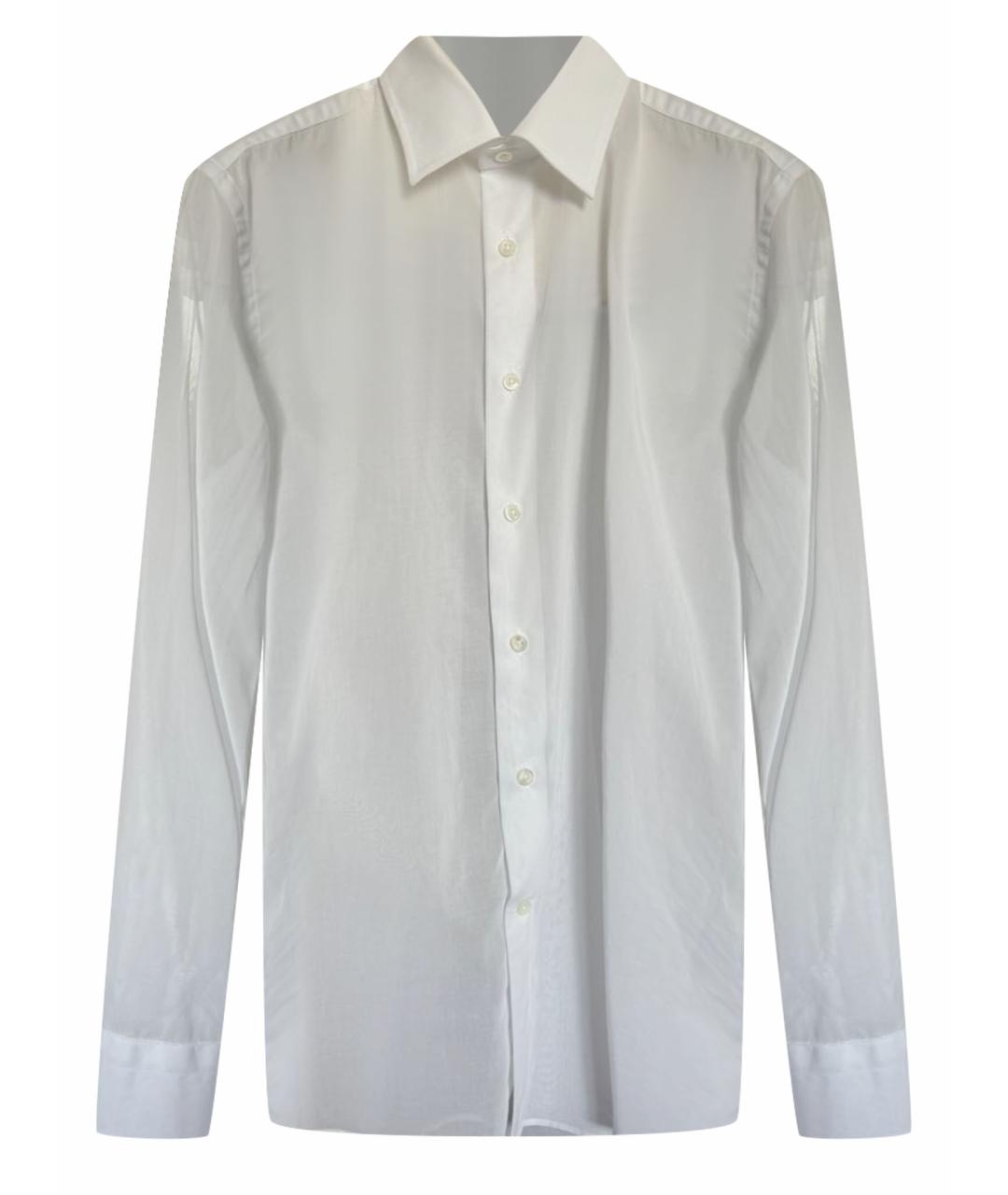 CANALI Белая хлопковая классическая рубашка, фото 1