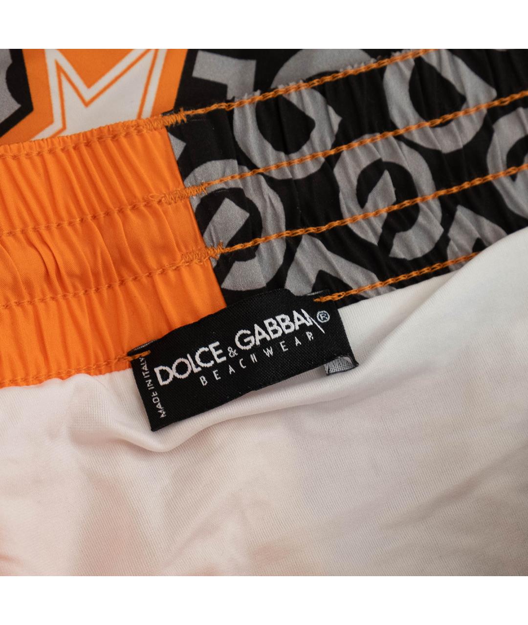 DOLCE&GABBANA Оранжевое полиэстеровые шорты, фото 6