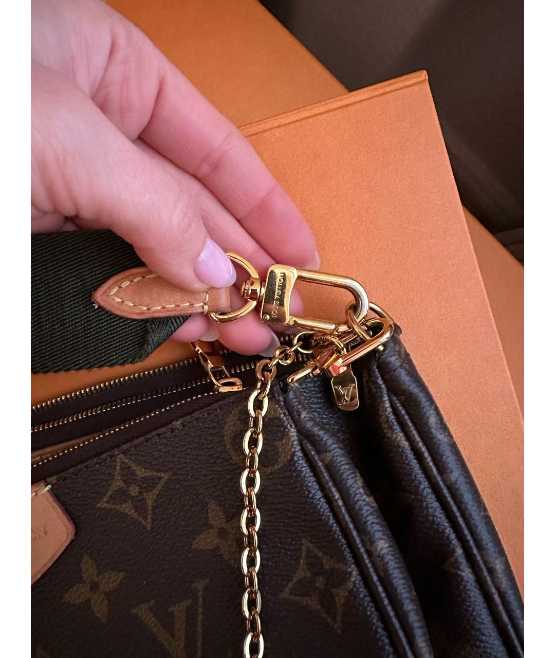 LOUIS VUITTON PRE-OWNED Коричневая сумка через плечо, фото 4