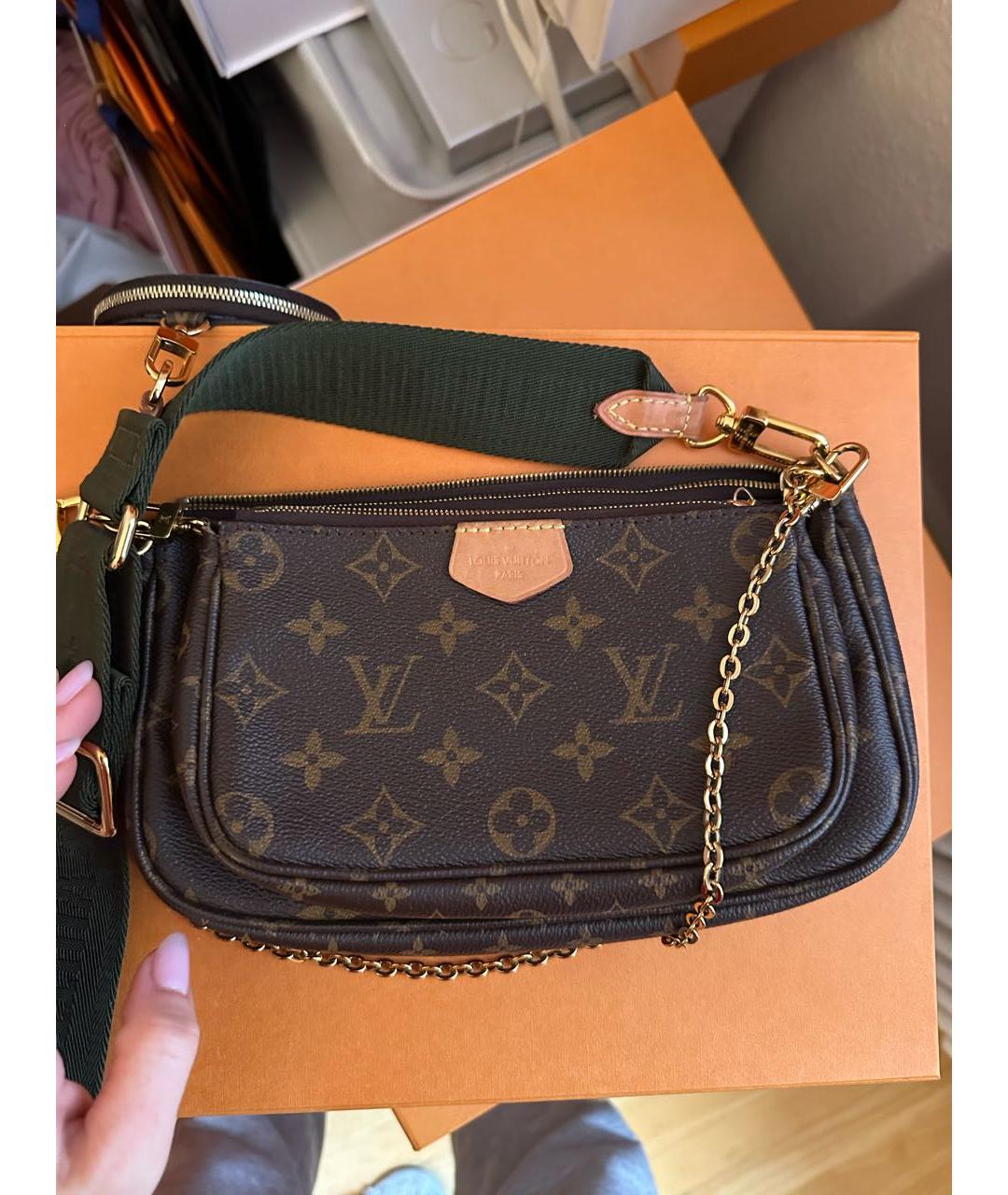 LOUIS VUITTON PRE-OWNED Коричневая сумка через плечо, фото 2