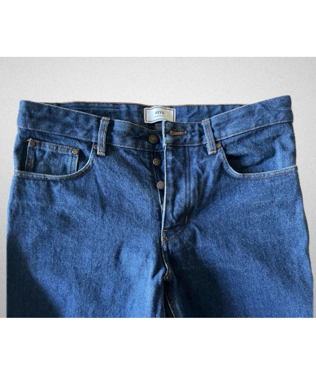 AMI ALEXANDRE MATTIUSSI Синие хлопковые джинсы скинни, фото 4