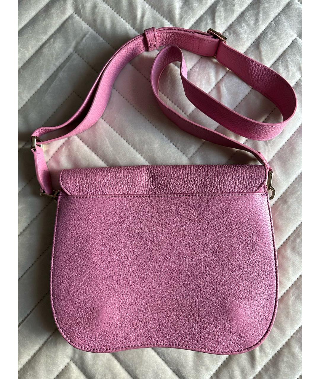 FURLA Розовая кожаная сумка через плечо, фото 3