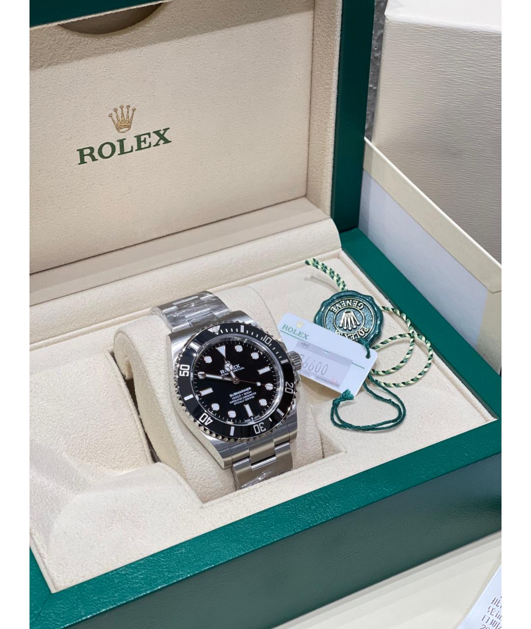 ROLEX Черные часы из белого золота, фото 5