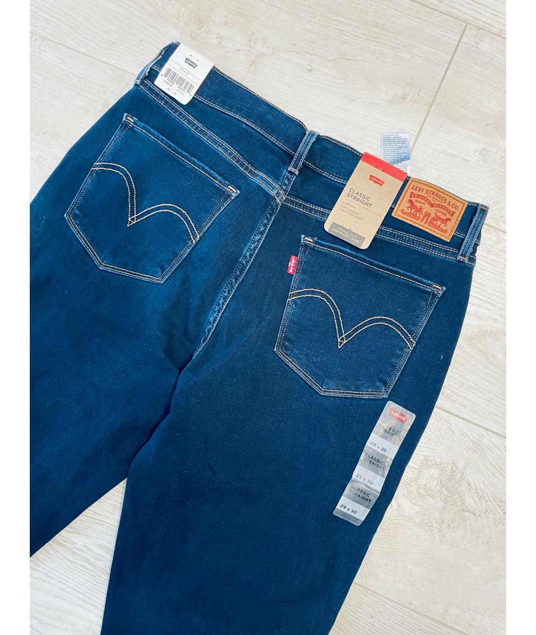 LEVI'S Синие хлопко-эластановые джинсы слим, фото 3