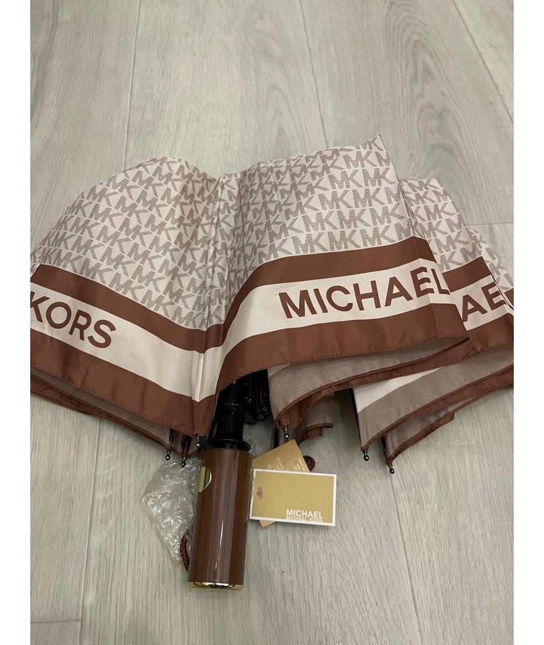 MICHAEL KORS Бежевый зонт, фото 5