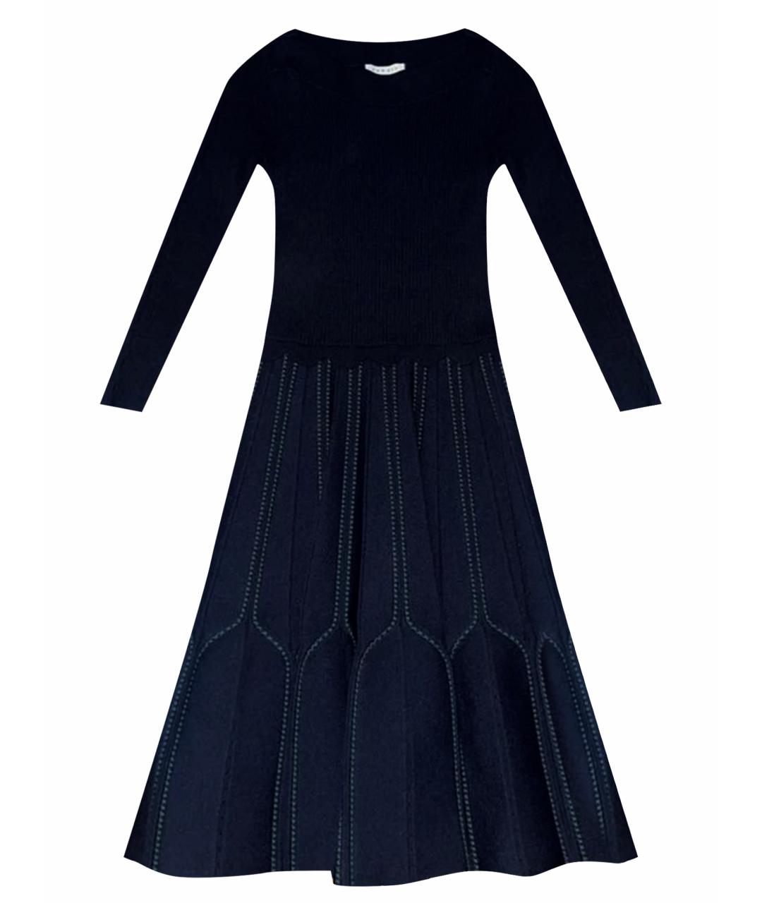 SANDRO Темно-синее повседневное платье, фото 1