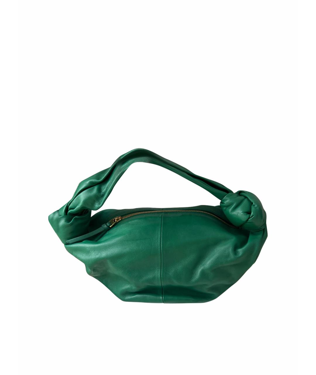 BOTTEGA VENETA Зеленая кожаная сумка с короткими ручками, фото 1