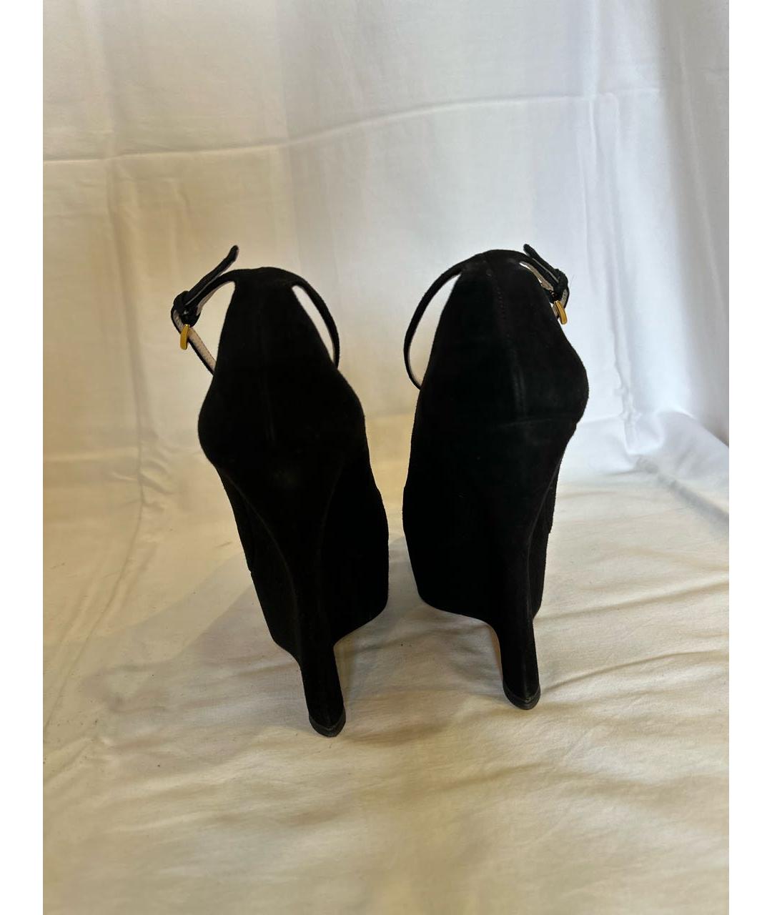 PRADA Черные замшевые туфли, фото 4