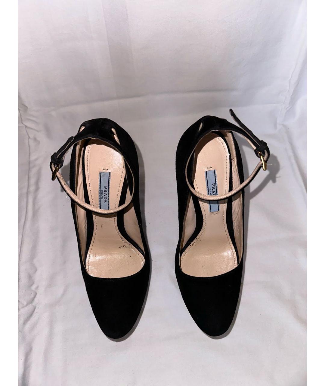 PRADA Черные замшевые туфли, фото 3