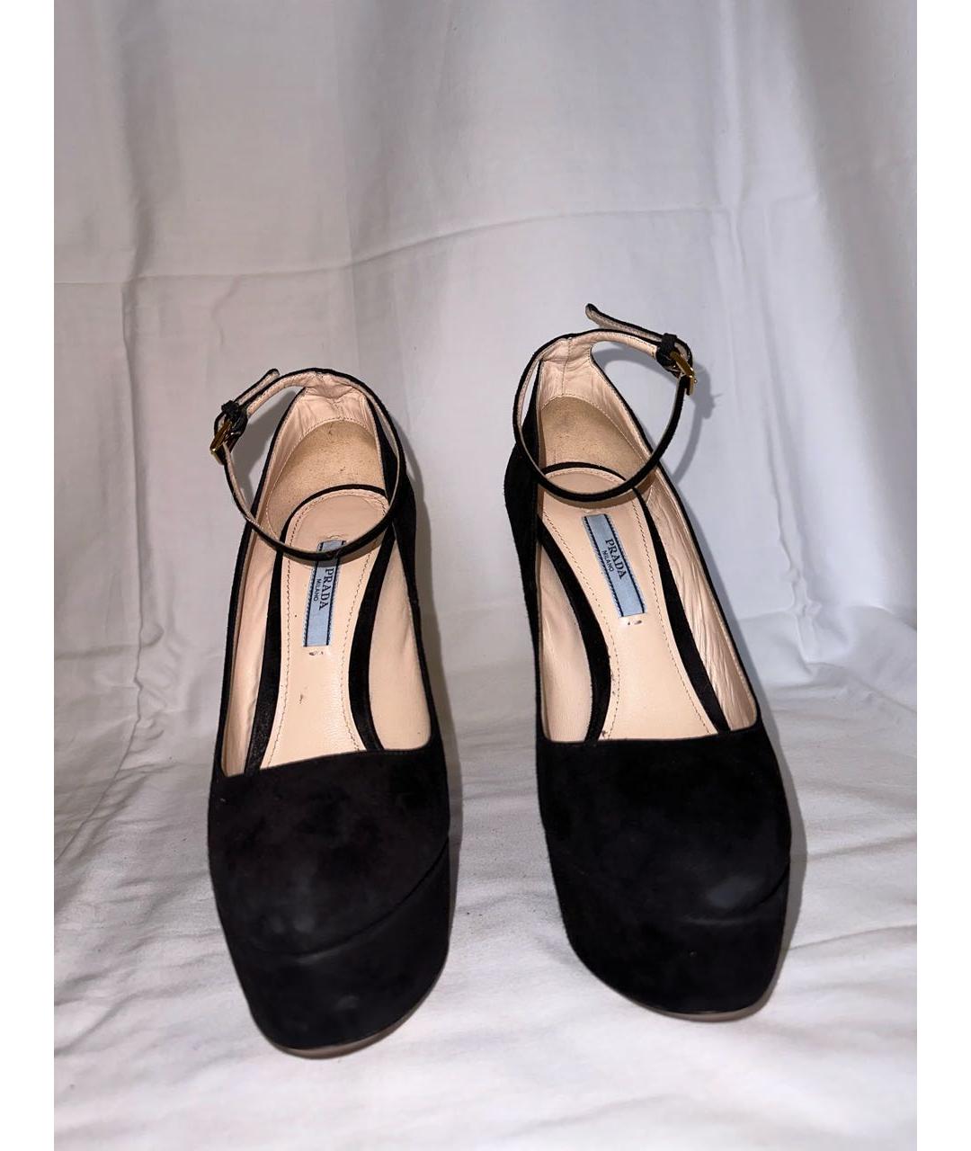 PRADA Черные замшевые туфли, фото 2