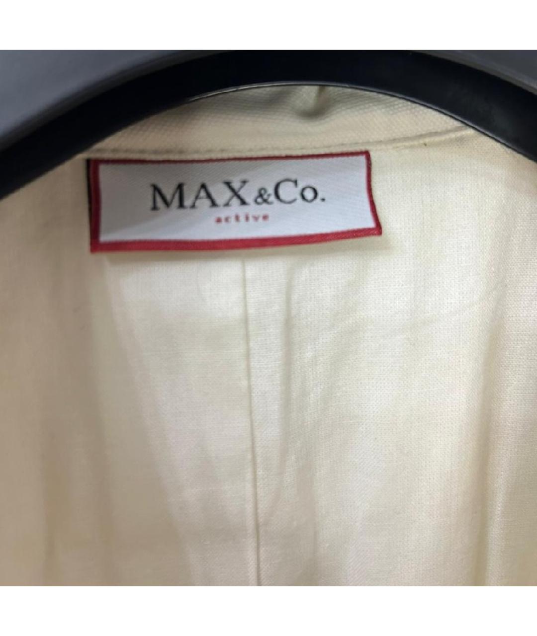 MAX MARA Белый хлопковый жакет/пиджак, фото 8
