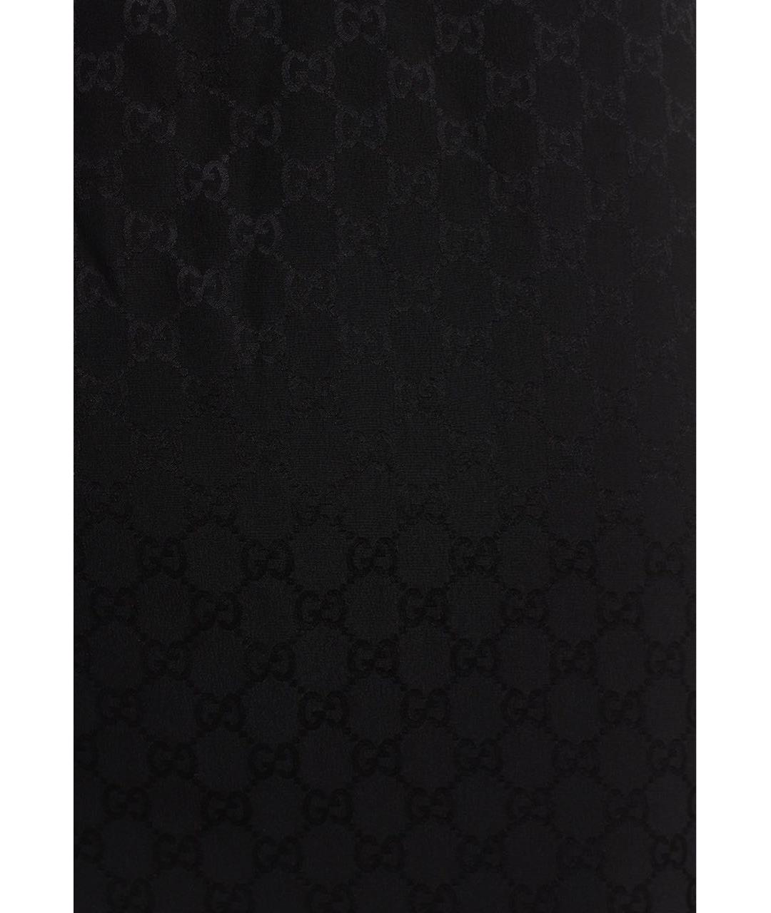 GUCCI Черная шелковая майка, фото 3