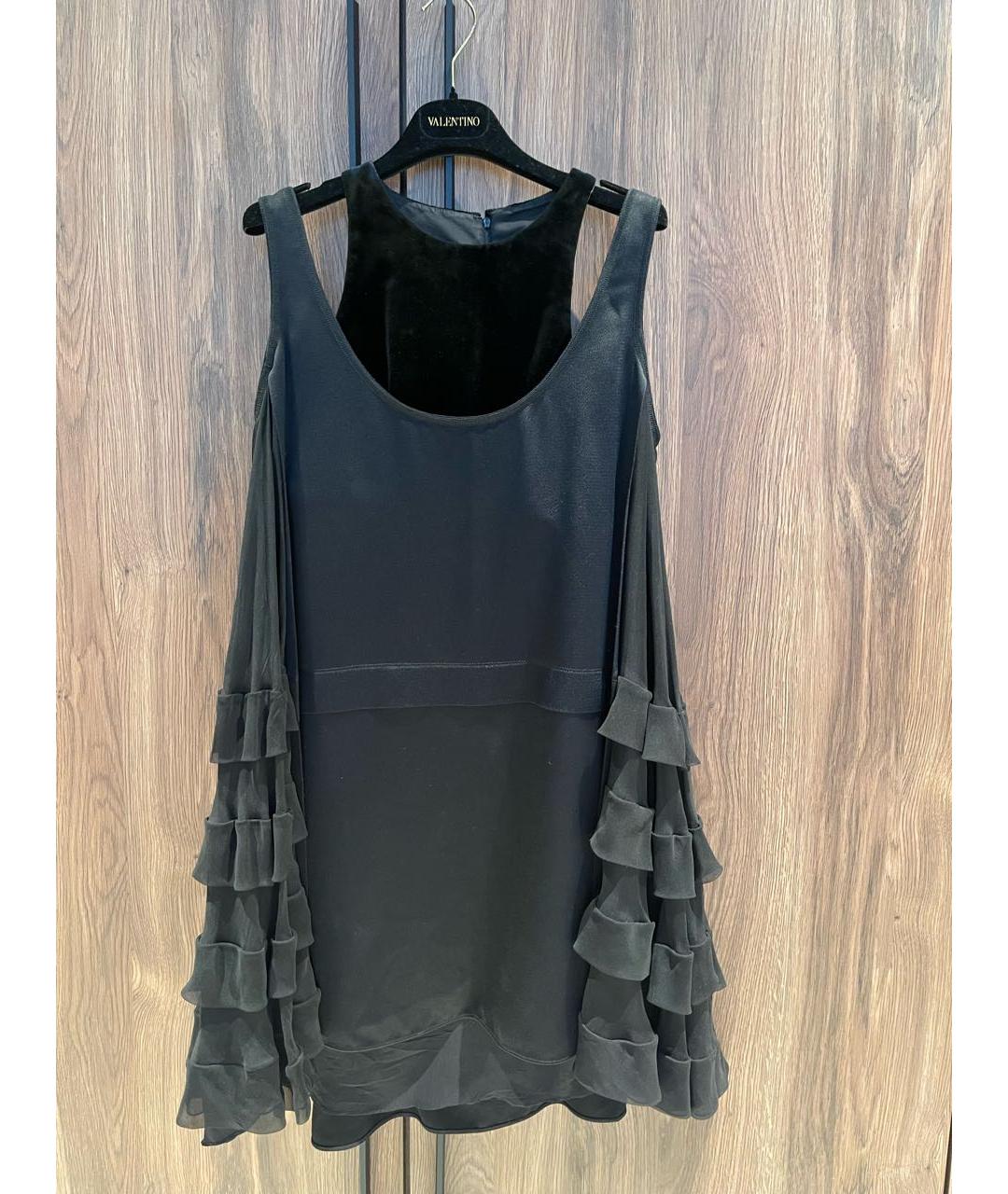 VALENTINO Черное шелковое платье, фото 8