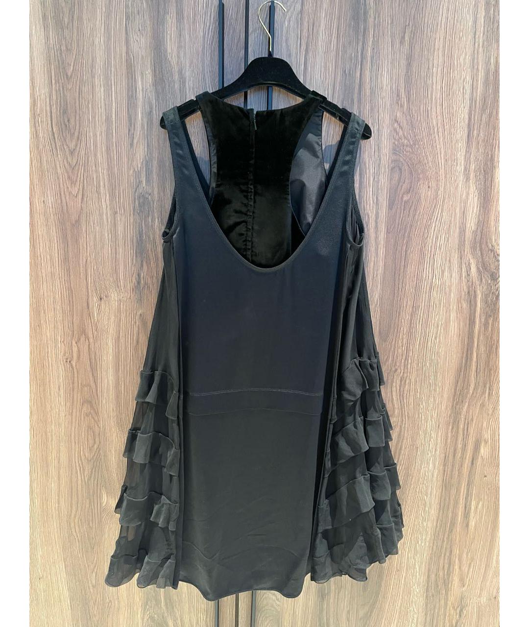 VALENTINO Черное шелковое платье, фото 3