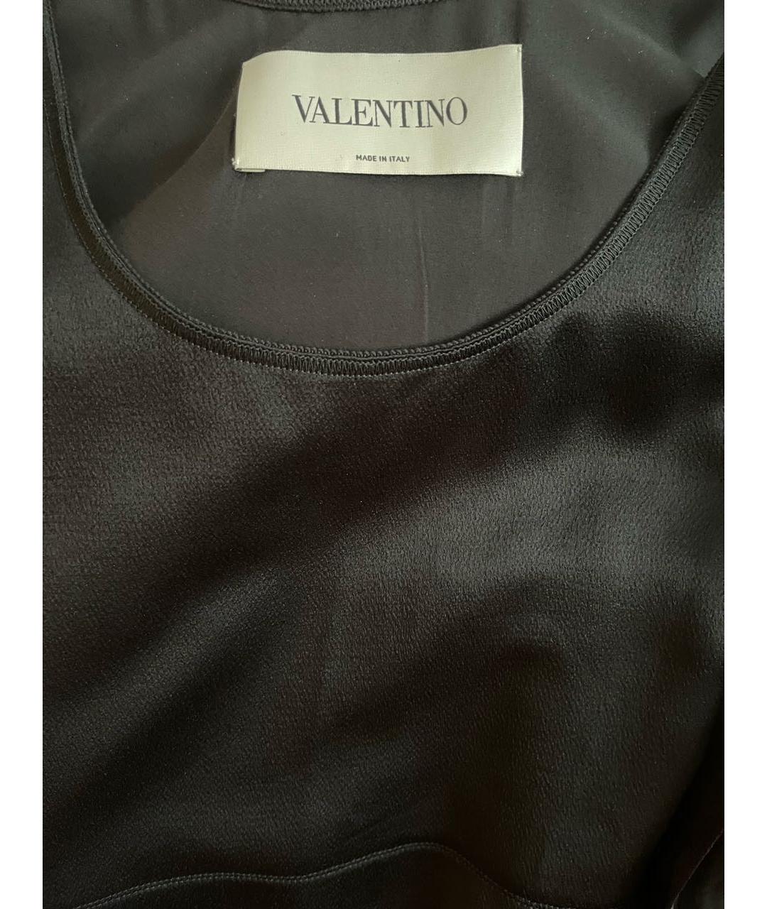 VALENTINO Черное шелковое платье, фото 5