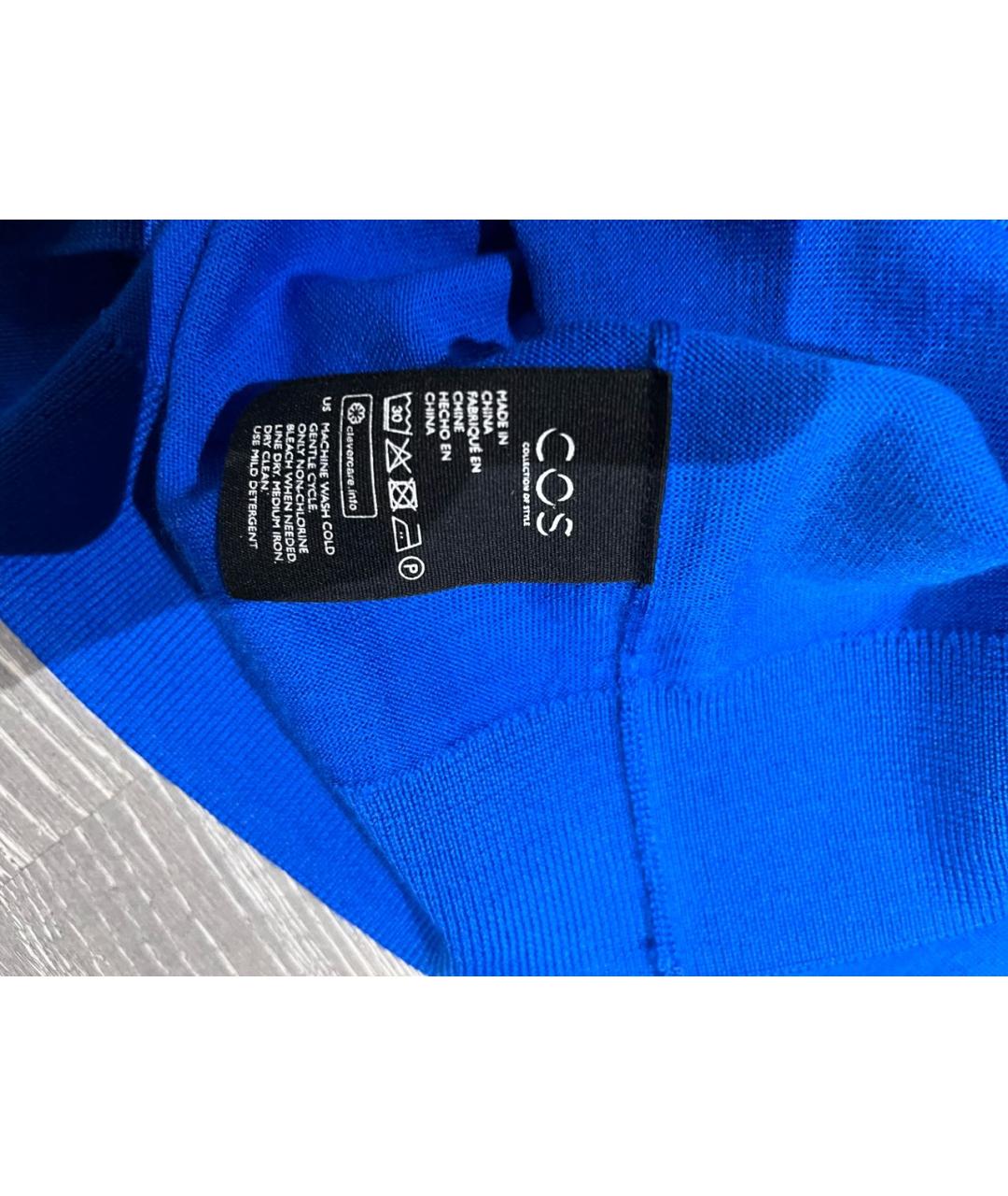 COS Синий шерстяной джемпер / свитер, фото 6