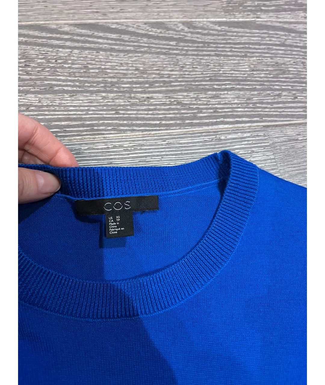 COS Синий шерстяной джемпер / свитер, фото 4