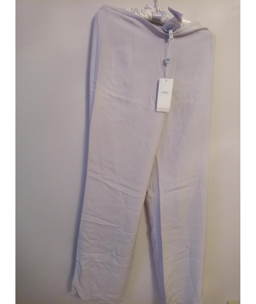 ARMANI COLLEZIONI Серые полиэстеровые брюки широкие, фото 2