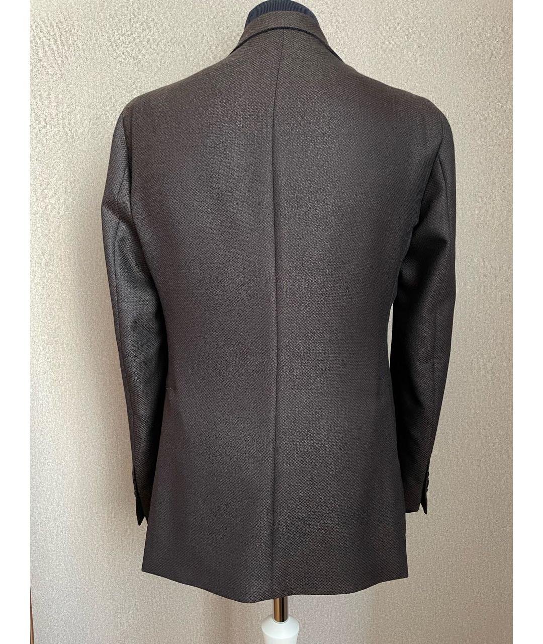 TAGLIATORE Коричневый шерстяной пиджак, фото 2