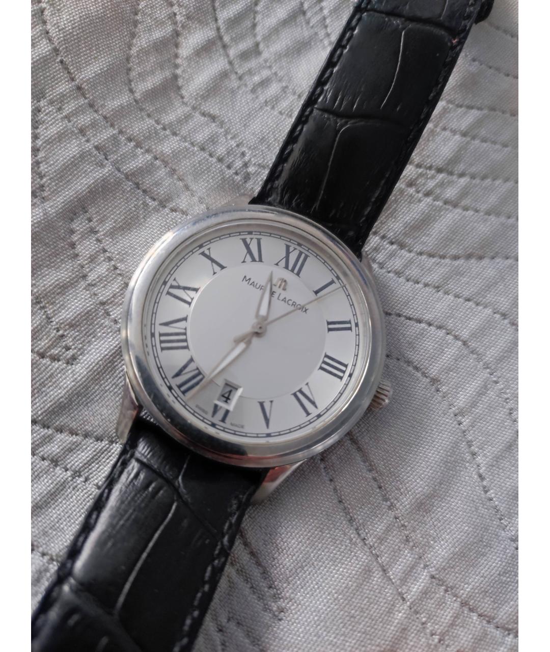 MAURICE LACROIX Серебряные металлические часы, фото 6