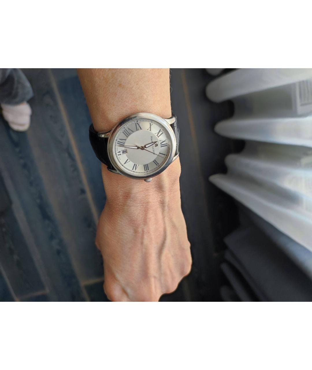 MAURICE LACROIX Серебряные металлические часы, фото 5