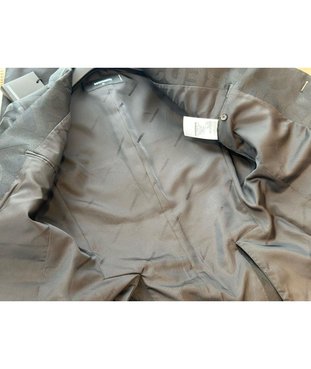 DSQUARED2 Черный полиэстеровый пиджак, фото 4