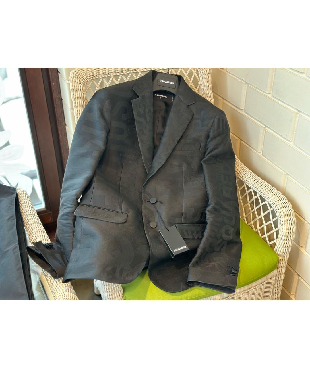 DSQUARED2 Черный полиэстеровый пиджак, фото 3