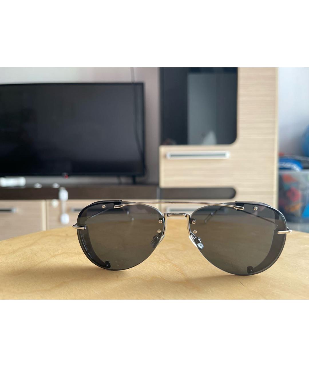 CHRISTIAN DIOR PRE-OWNED Черные металлические солнцезащитные очки, фото 2