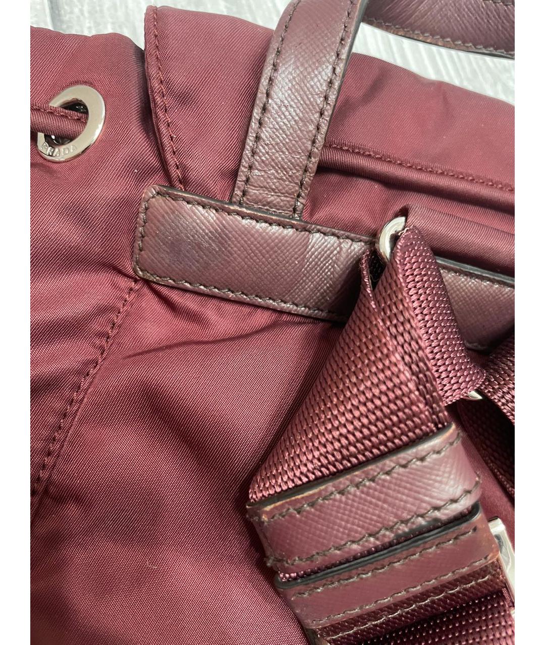 PRADA Бордовый рюкзак, фото 7