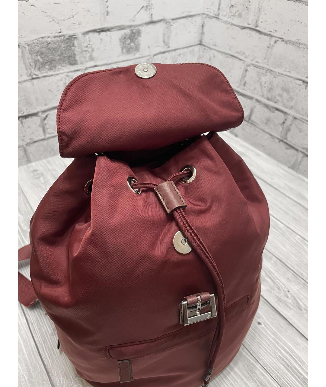 PRADA Бордовый рюкзак, фото 4