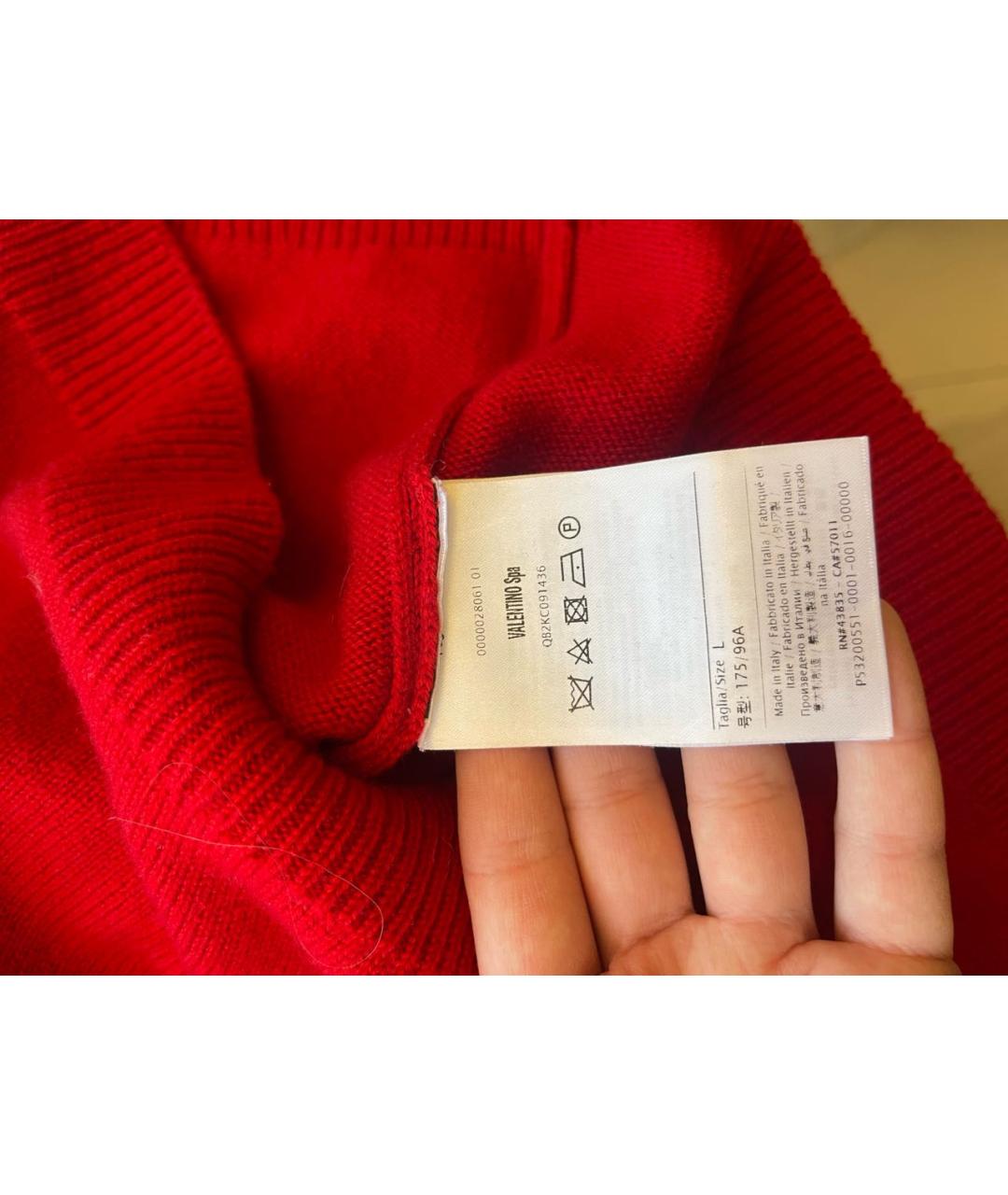 VALENTINO Красный кашемировый джемпер / свитер, фото 5