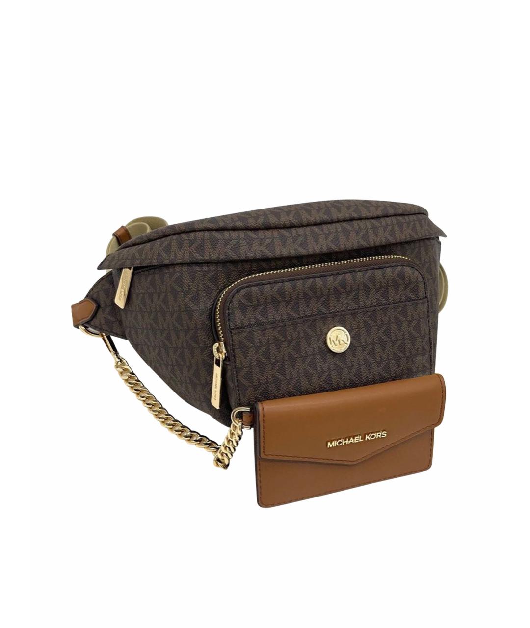 MICHAEL KORS Коричневая поясная сумка, фото 1