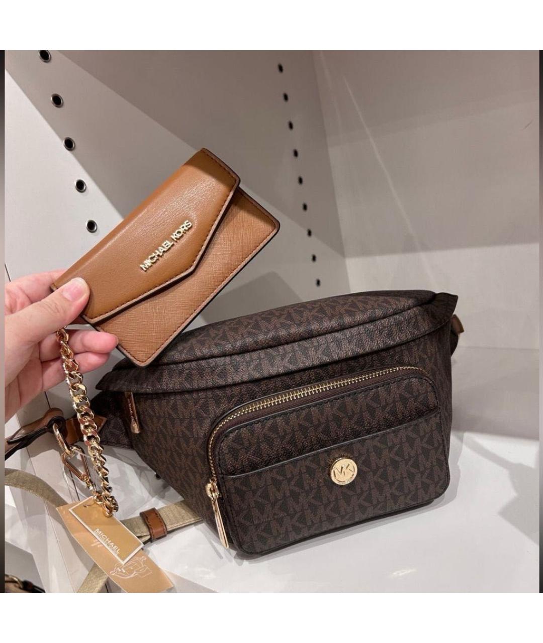 MICHAEL KORS Коричневая поясная сумка, фото 3