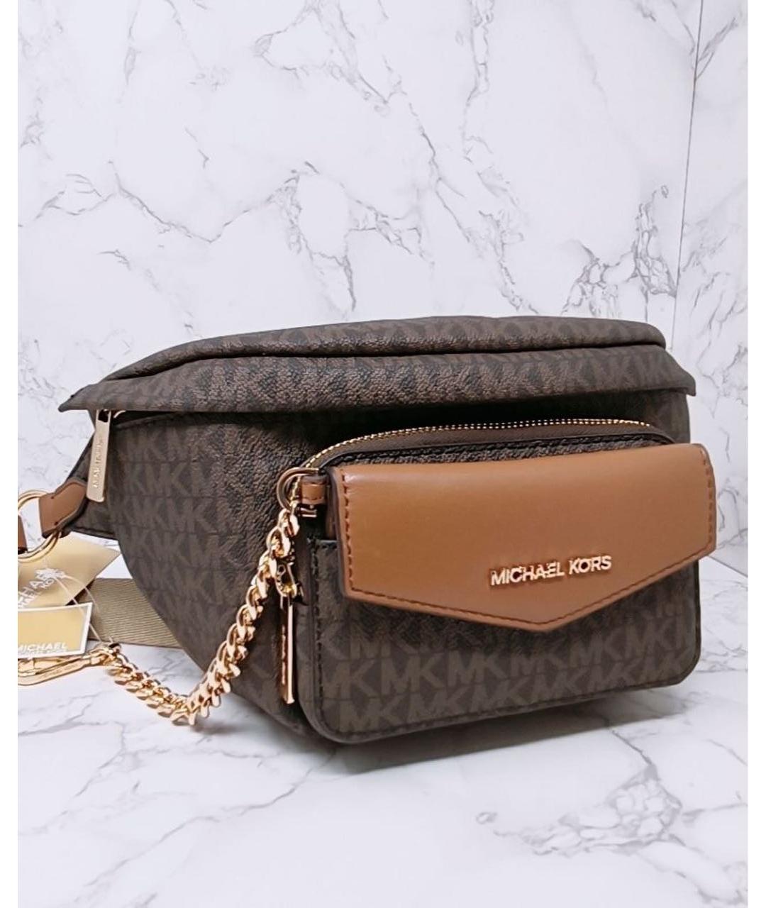 MICHAEL KORS Коричневая поясная сумка, фото 2