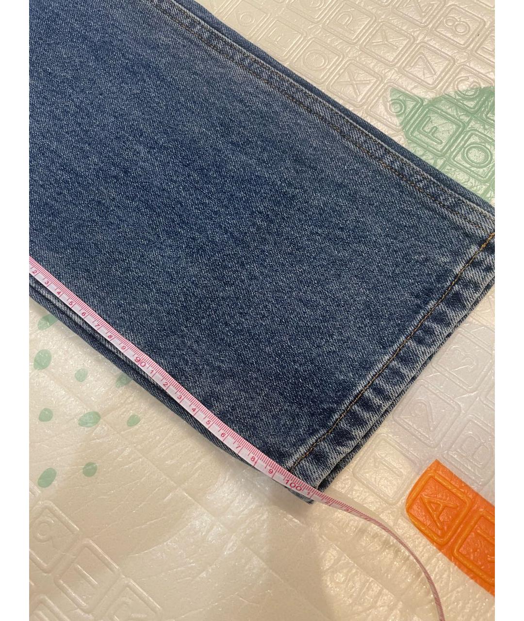 SELF-PORTRAIT Темно-синие хлопковые прямые джинсы, фото 8