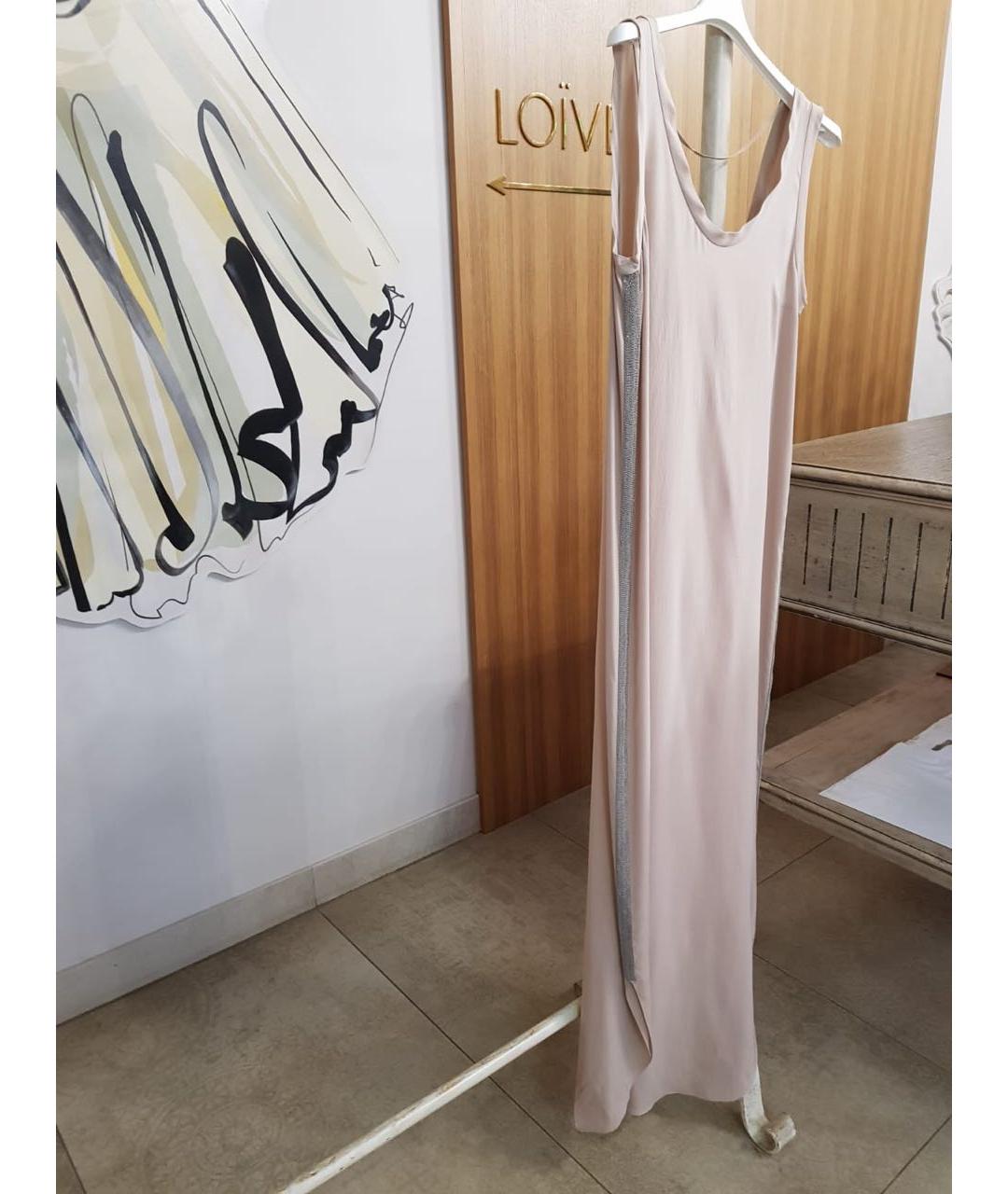 BRUNELLO CUCINELLI Розовое шелковое повседневное платье, фото 5