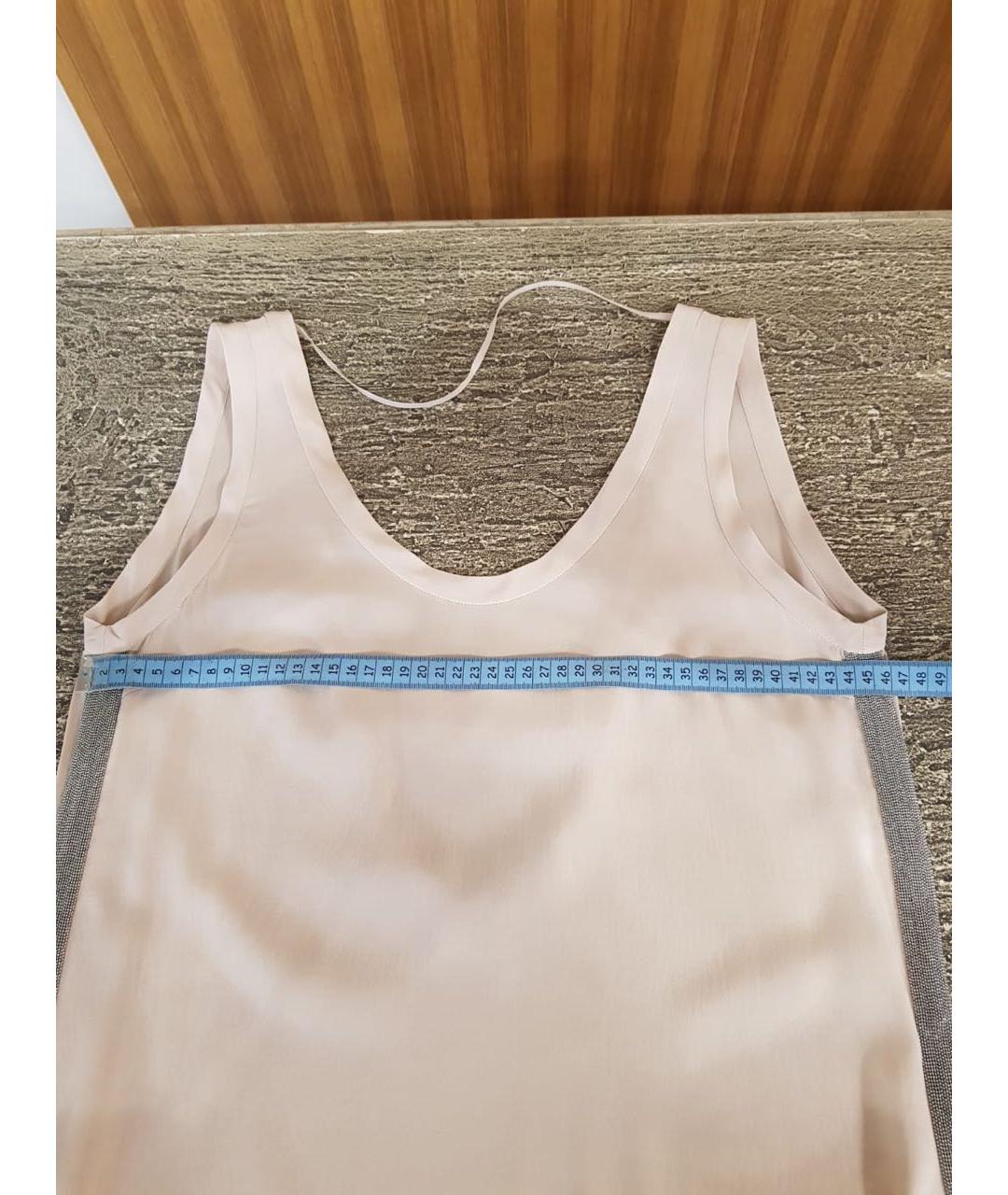 BRUNELLO CUCINELLI Розовое шелковое повседневное платье, фото 8