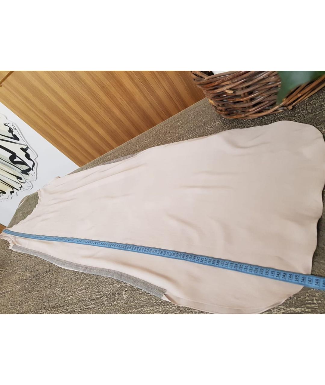 BRUNELLO CUCINELLI Розовое шелковое повседневное платье, фото 7