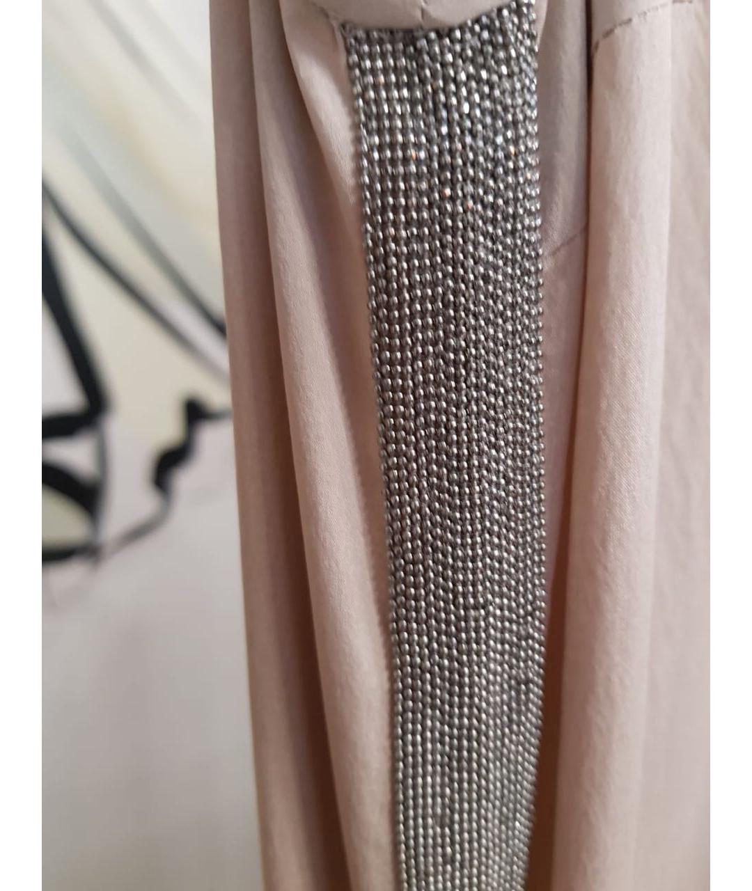 BRUNELLO CUCINELLI Розовое шелковое повседневное платье, фото 6