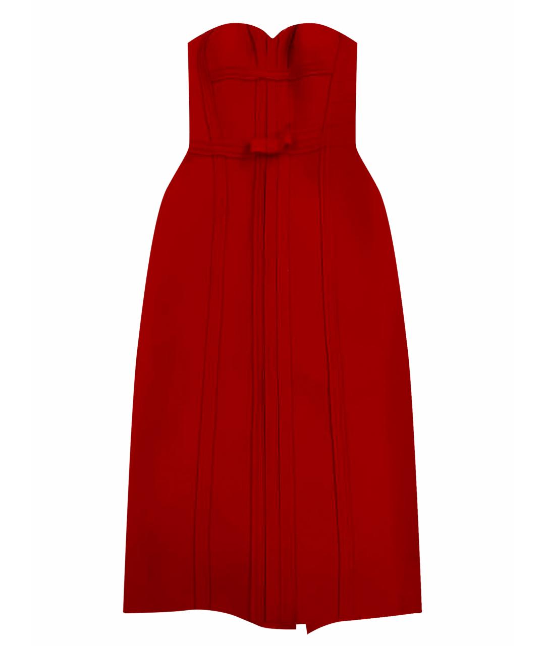 LANVIN Красное коктейльное платье, фото 1
