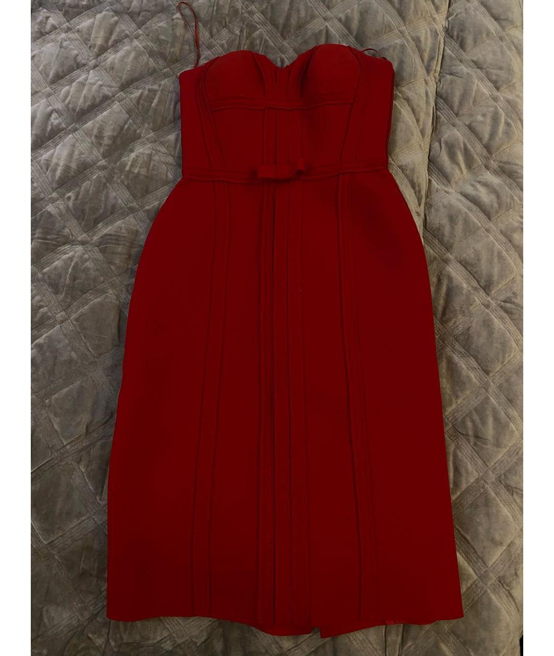 LANVIN Красное коктейльное платье, фото 7