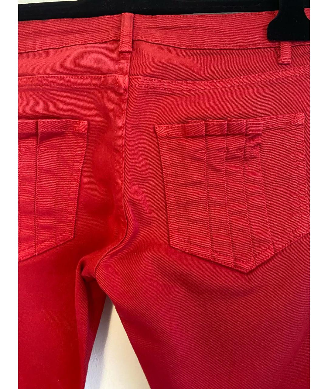 RED VALENTINO Красные джинсы слим, фото 3