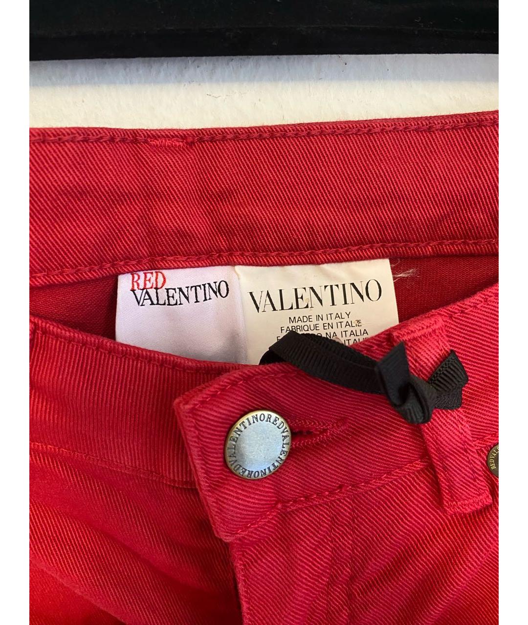 RED VALENTINO Красные джинсы слим, фото 4