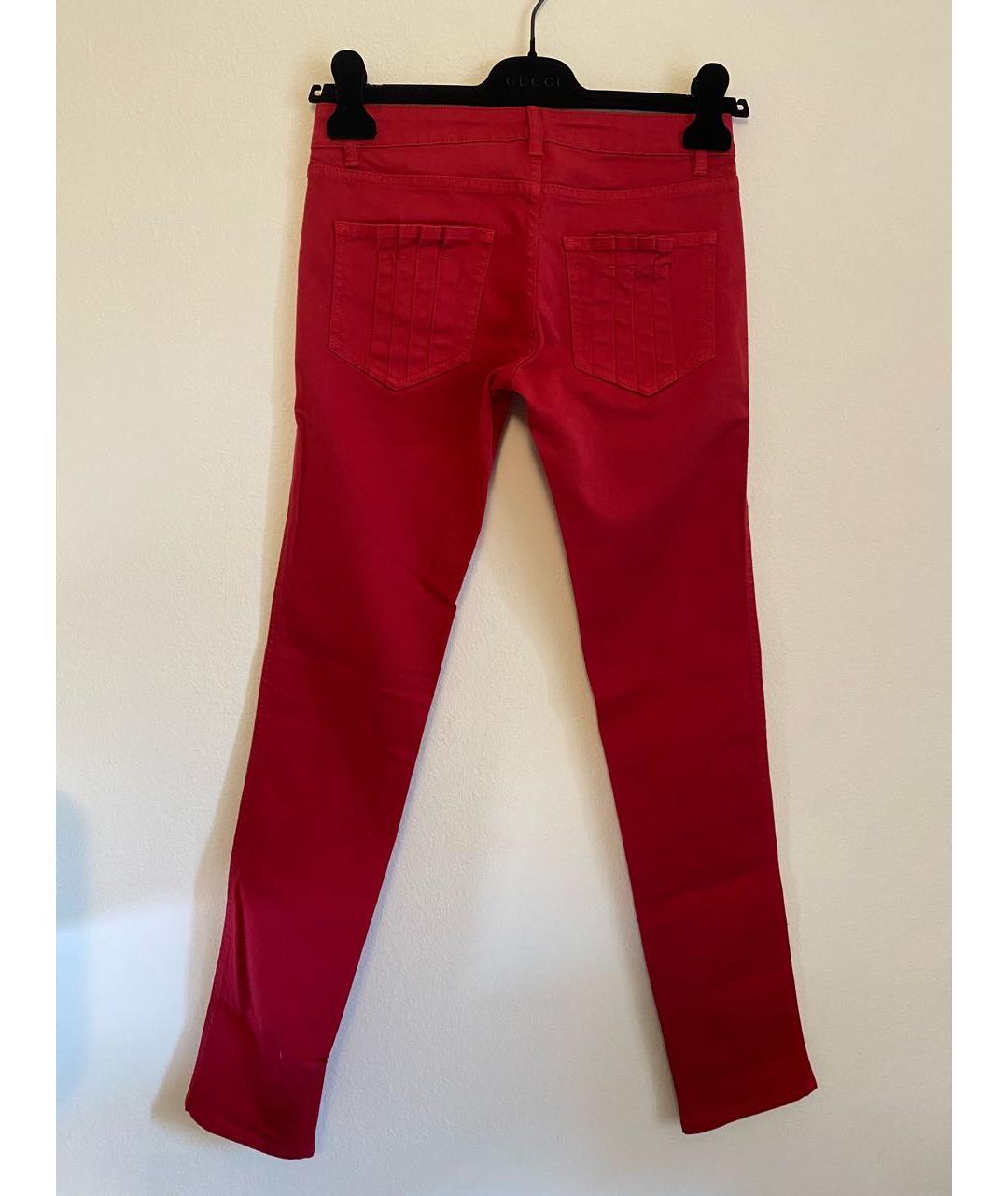 RED VALENTINO Красные джинсы слим, фото 2